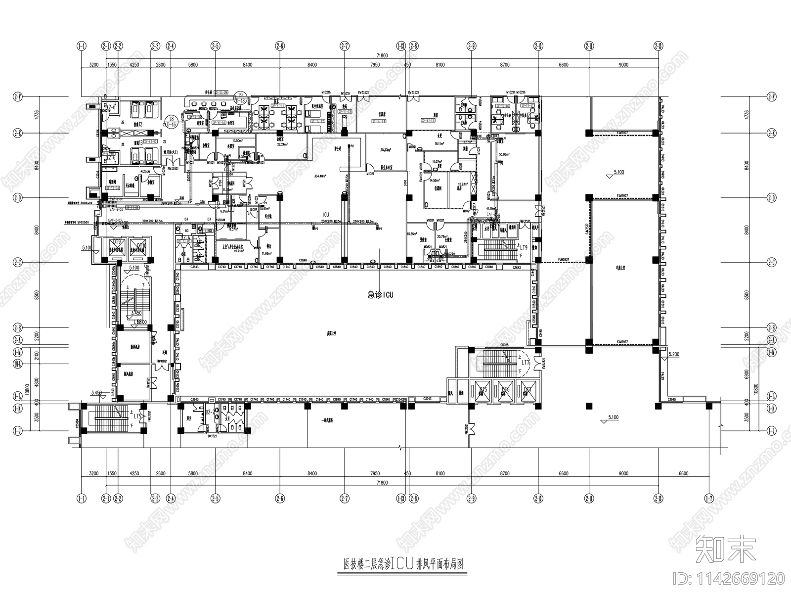 医院急诊cad施工图下载【ID:1142669120】