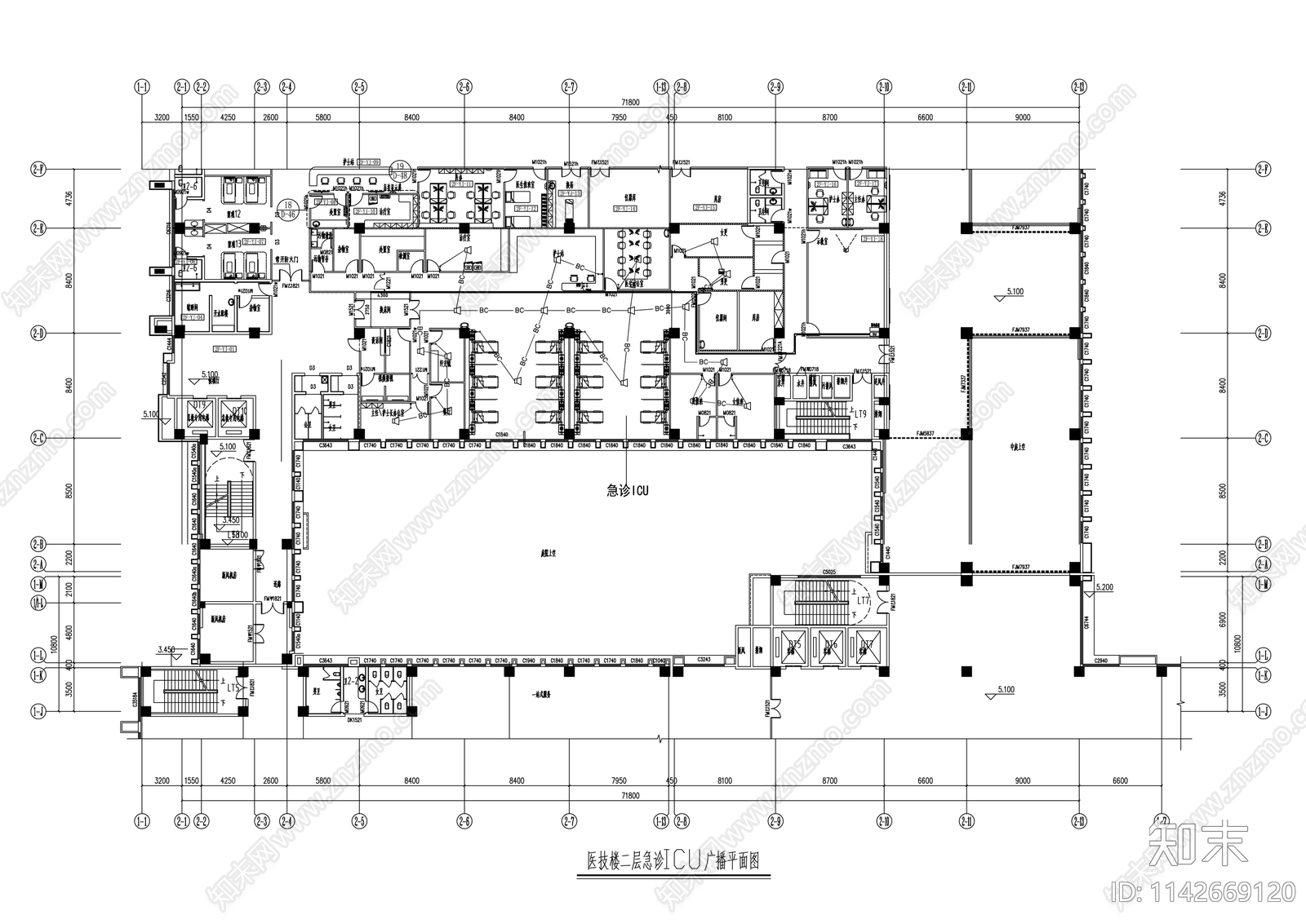 医院急诊cad施工图下载【ID:1142669120】