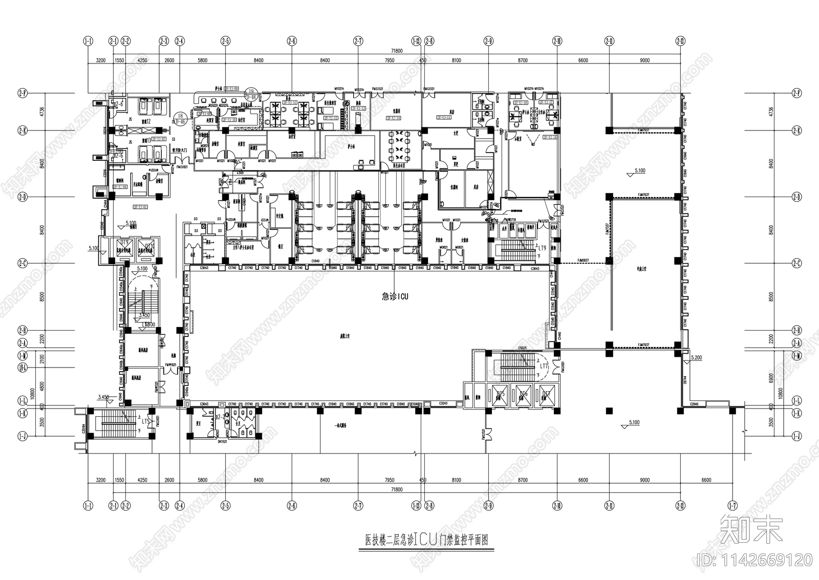 医院急诊cad施工图下载【ID:1142669120】