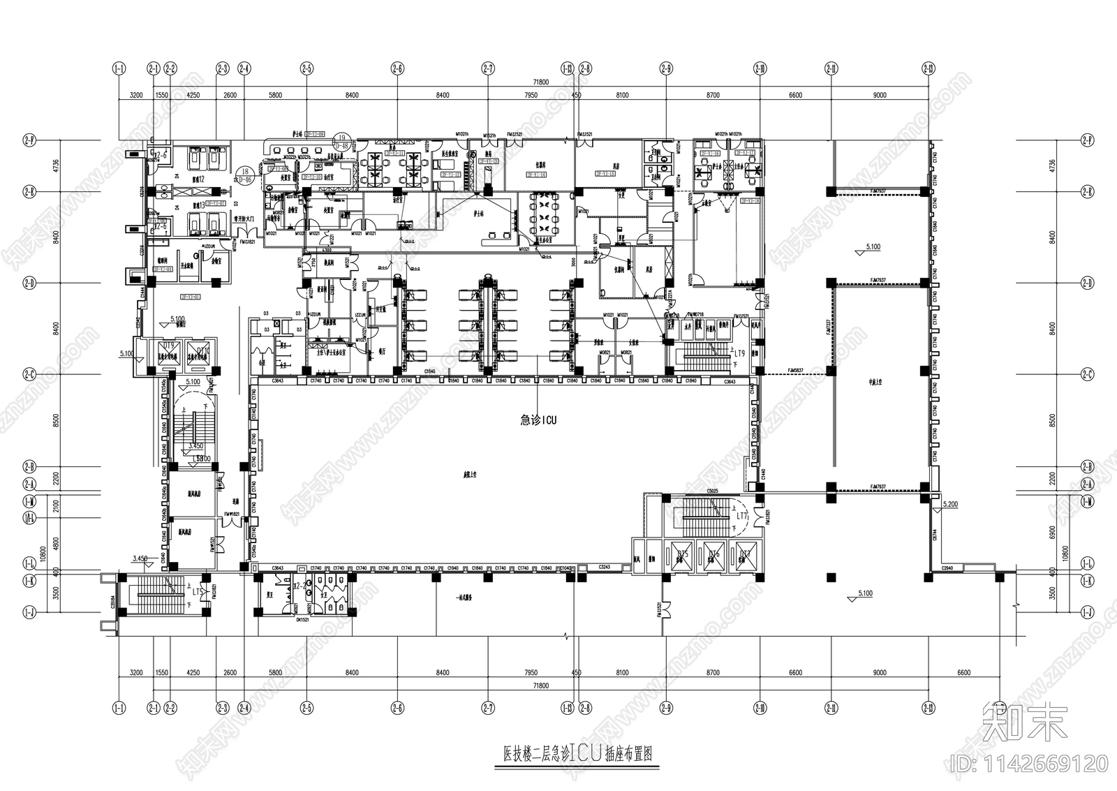 医院急诊cad施工图下载【ID:1142669120】