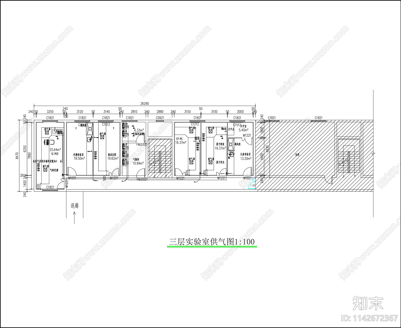 疾控中心实验室装修专业化cad施工图下载【ID:1142672367】