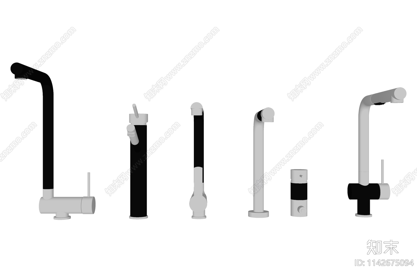 现代水龙头组合SU模型下载【ID:1142675094】