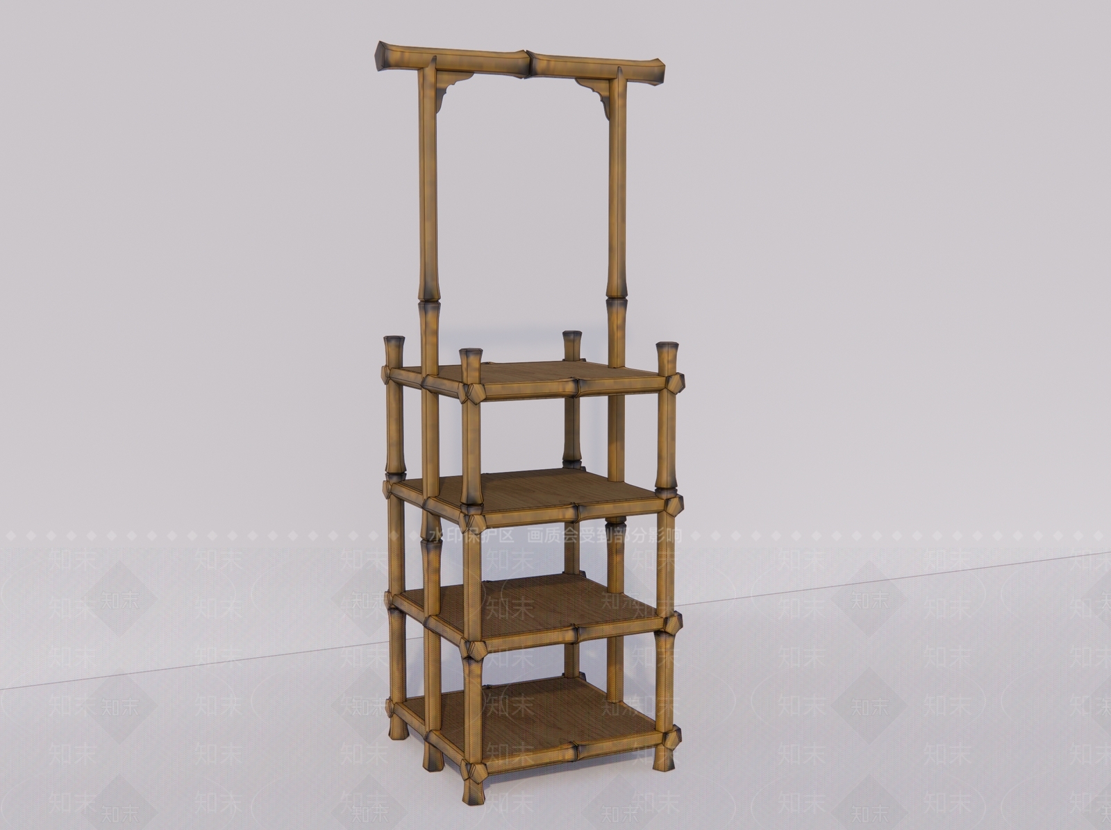 中式餐盘架子SU模型下载【ID:1142674327】