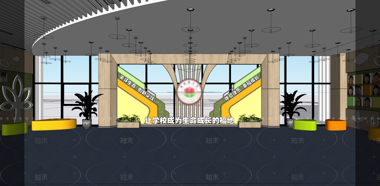 现代其他学校空间SU模型下载【ID:1215950620】