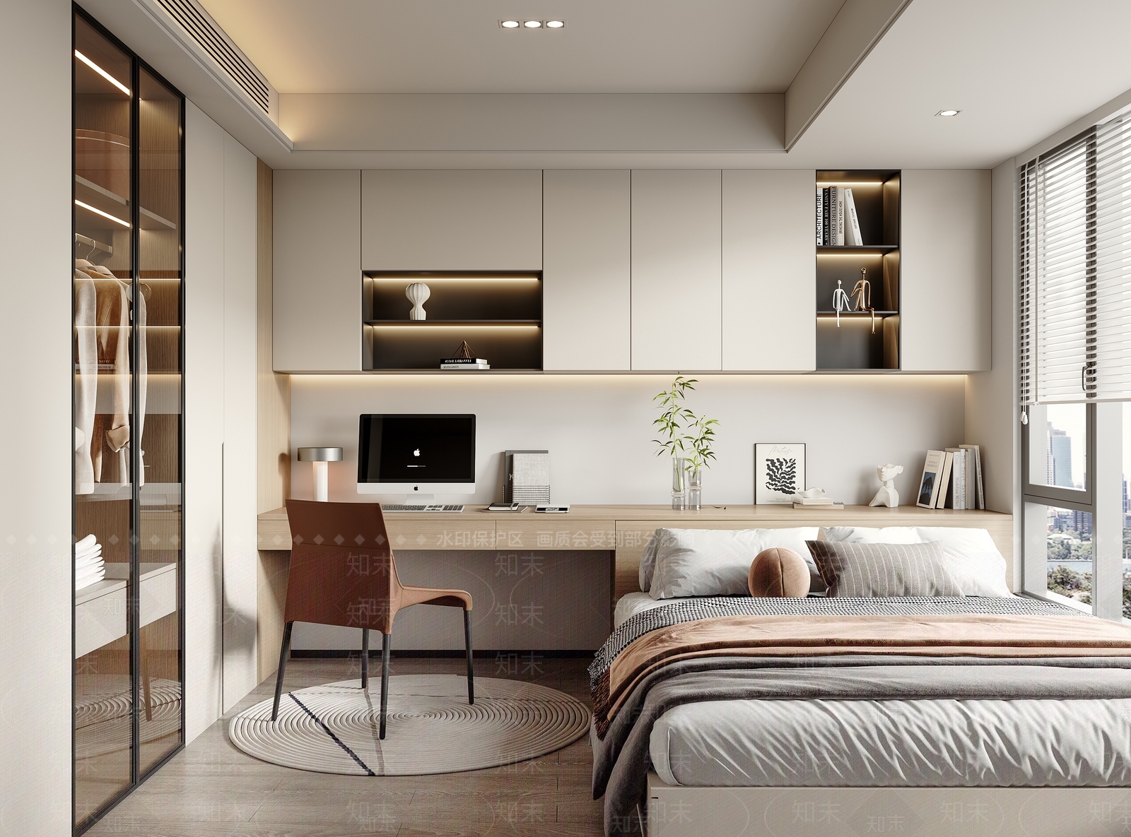 现代榻榻米卧室3D模型下载【ID:1142676990】