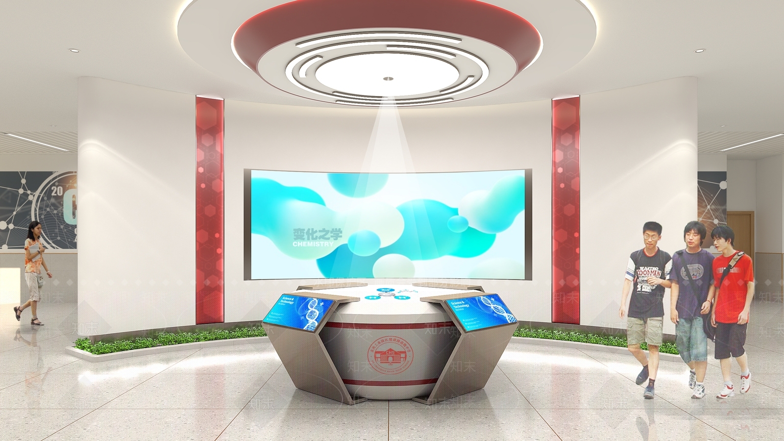 现代中学主题文化展馆SU模型下载【ID:1142678556】