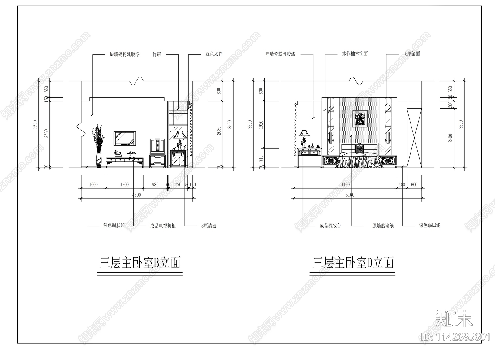 小区别墅样板房装修cad施工图下载【ID:1142685601】