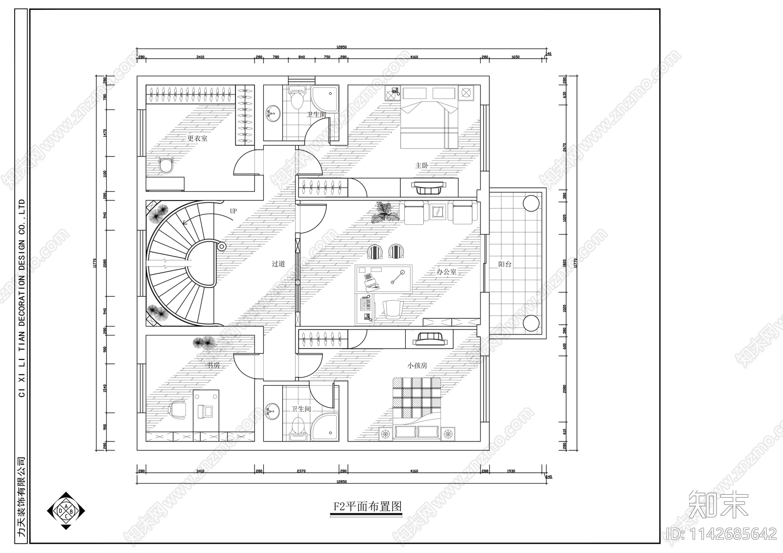 别墅室内装修cad施工图下载【ID:1142685642】