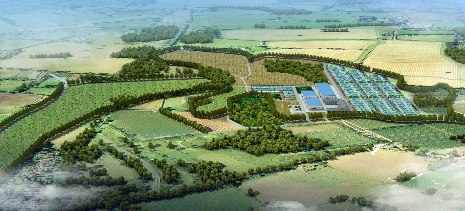 田园现代化生态农业园3D模型下载【ID:1142690673】
