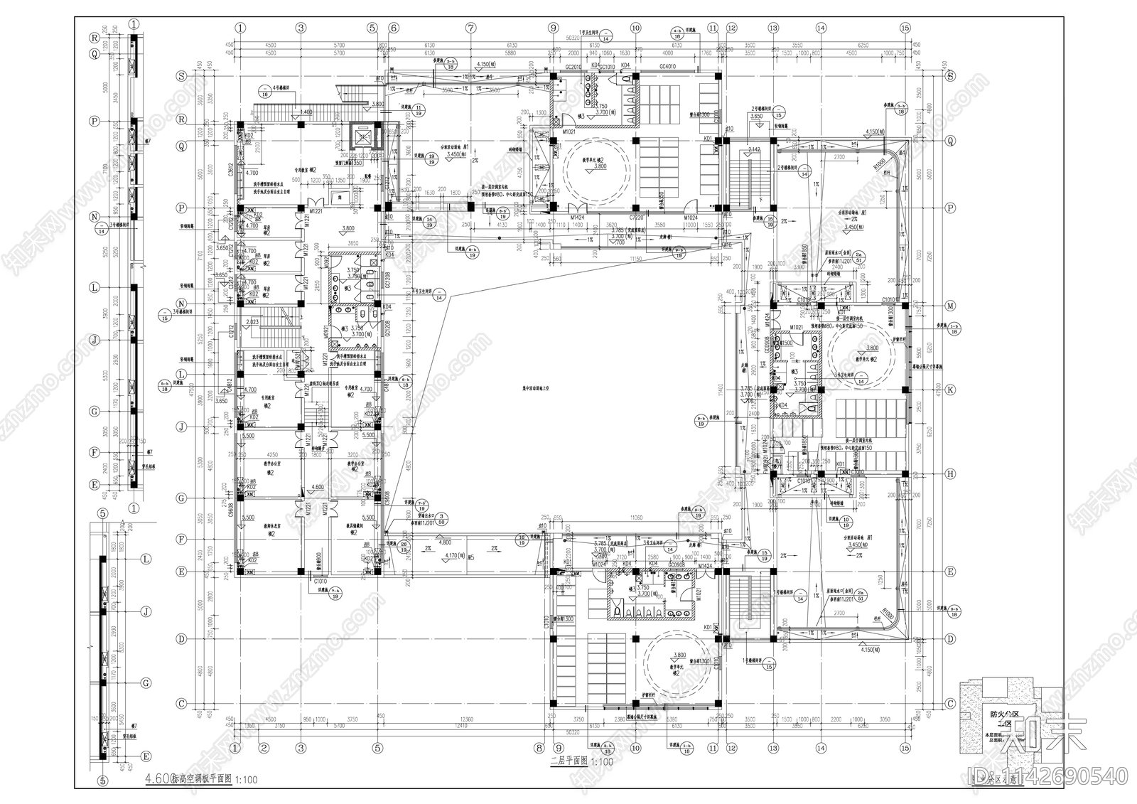 成都曾家坡幼儿园建筑cad施工图下载【ID:1142690540】