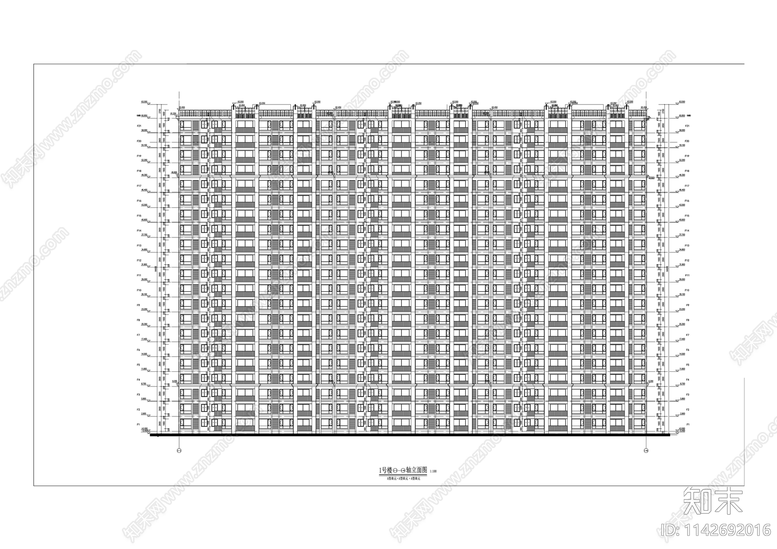 光华锦苑住宅建筑cad施工图下载【ID:1142692016】