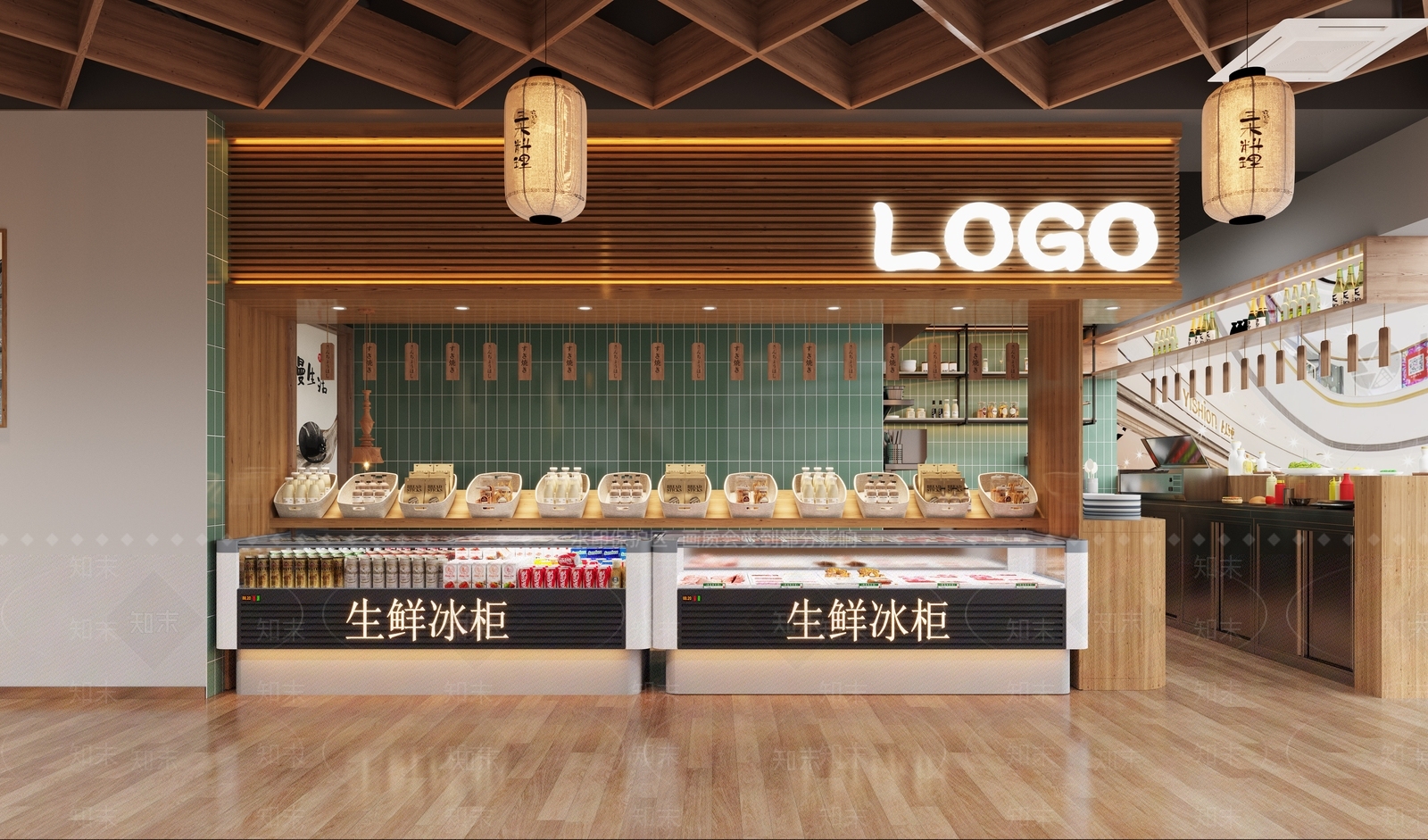 日式日韩餐厅3D模型下载【ID:1142703648】