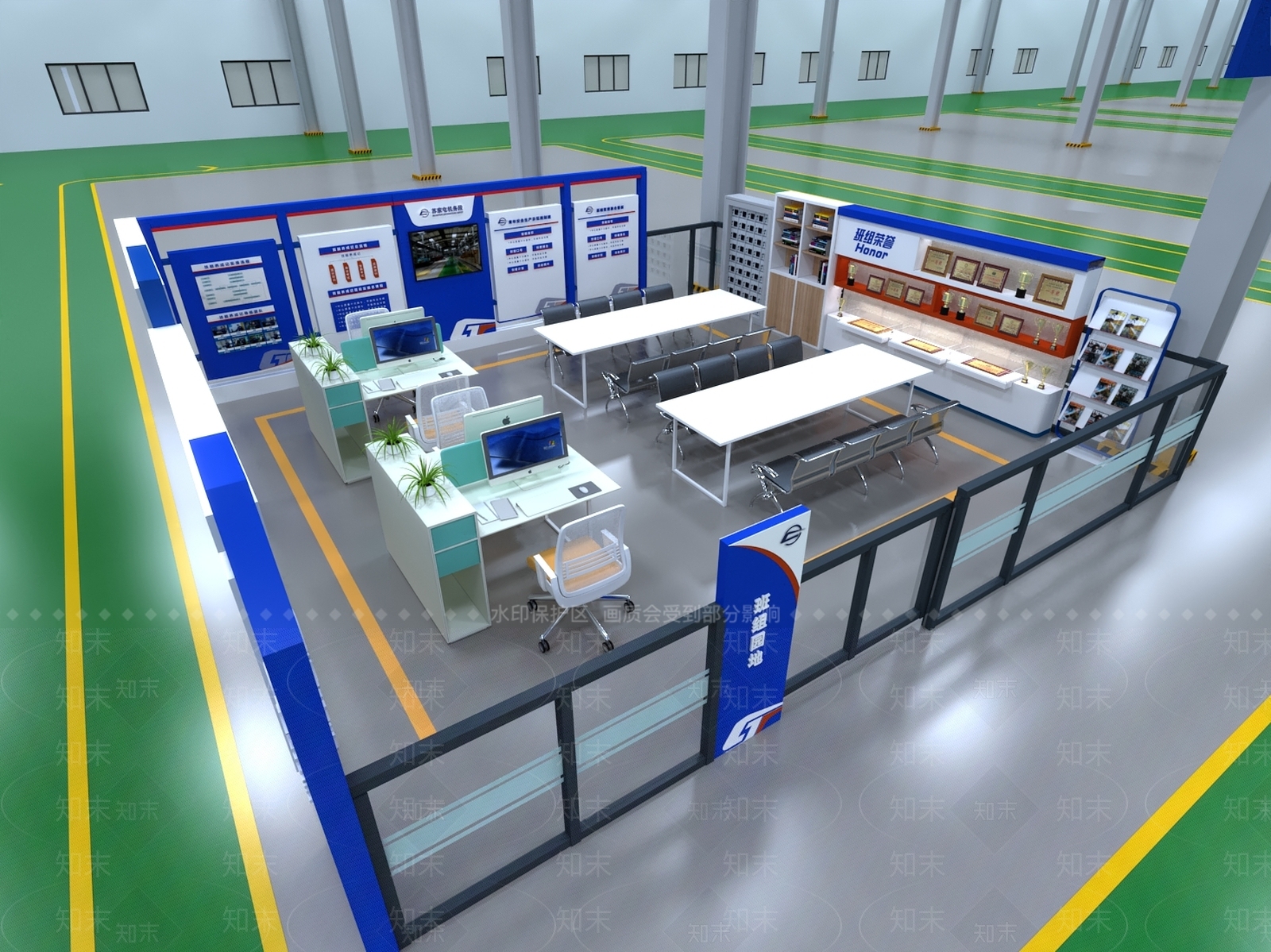 现代工业厂房3D模型下载【ID:1142704054】