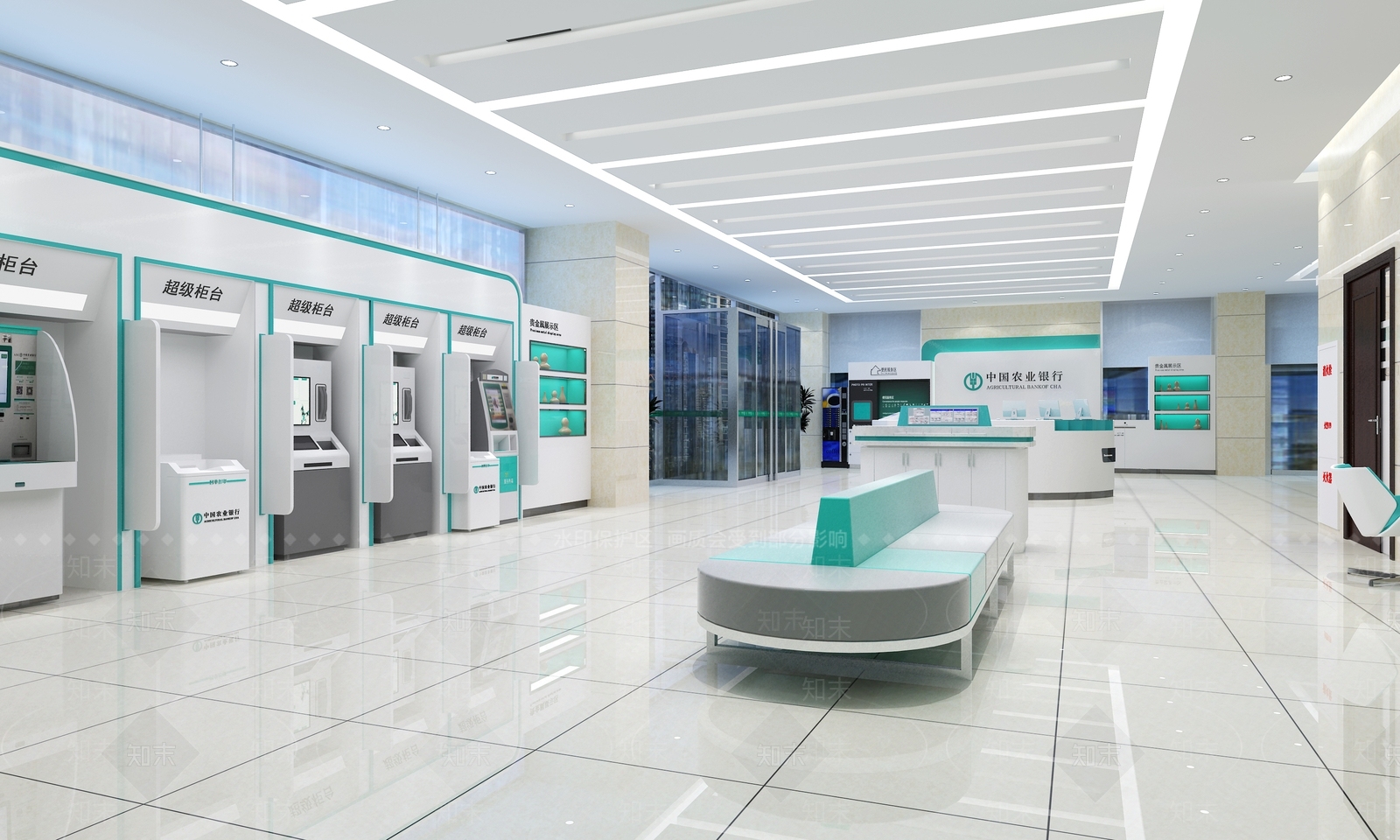 银行办事大厅3D模型下载【ID:1142705536】