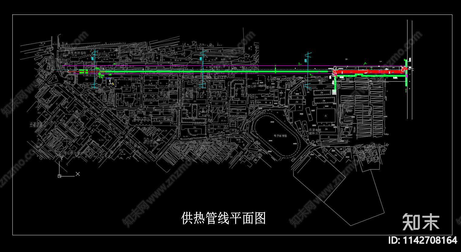 热力管道管线工程cad施工图下载【ID:1142708164】