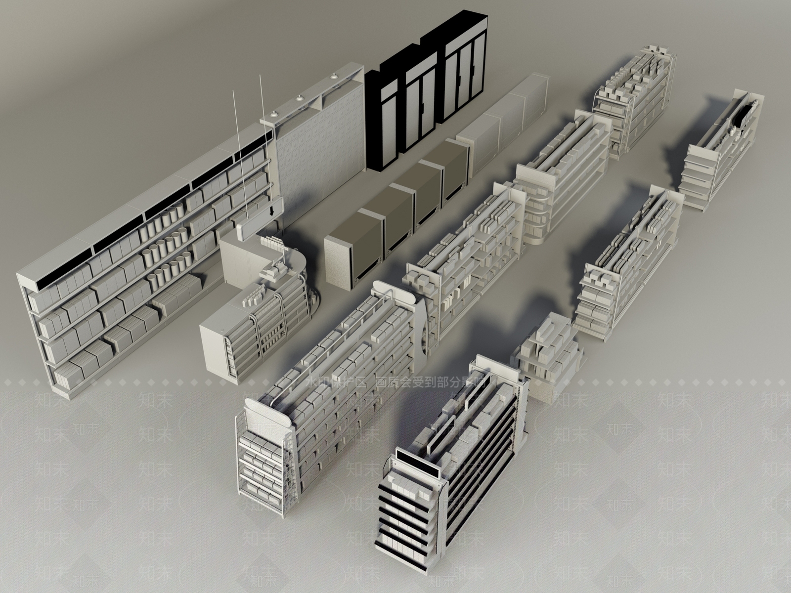药店展柜3D模型下载【ID:1142710328】