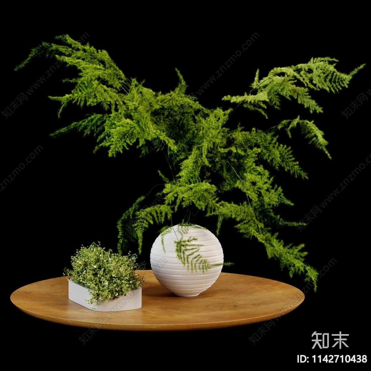 现代花瓶摆件3D模型下载【ID:1142710438】