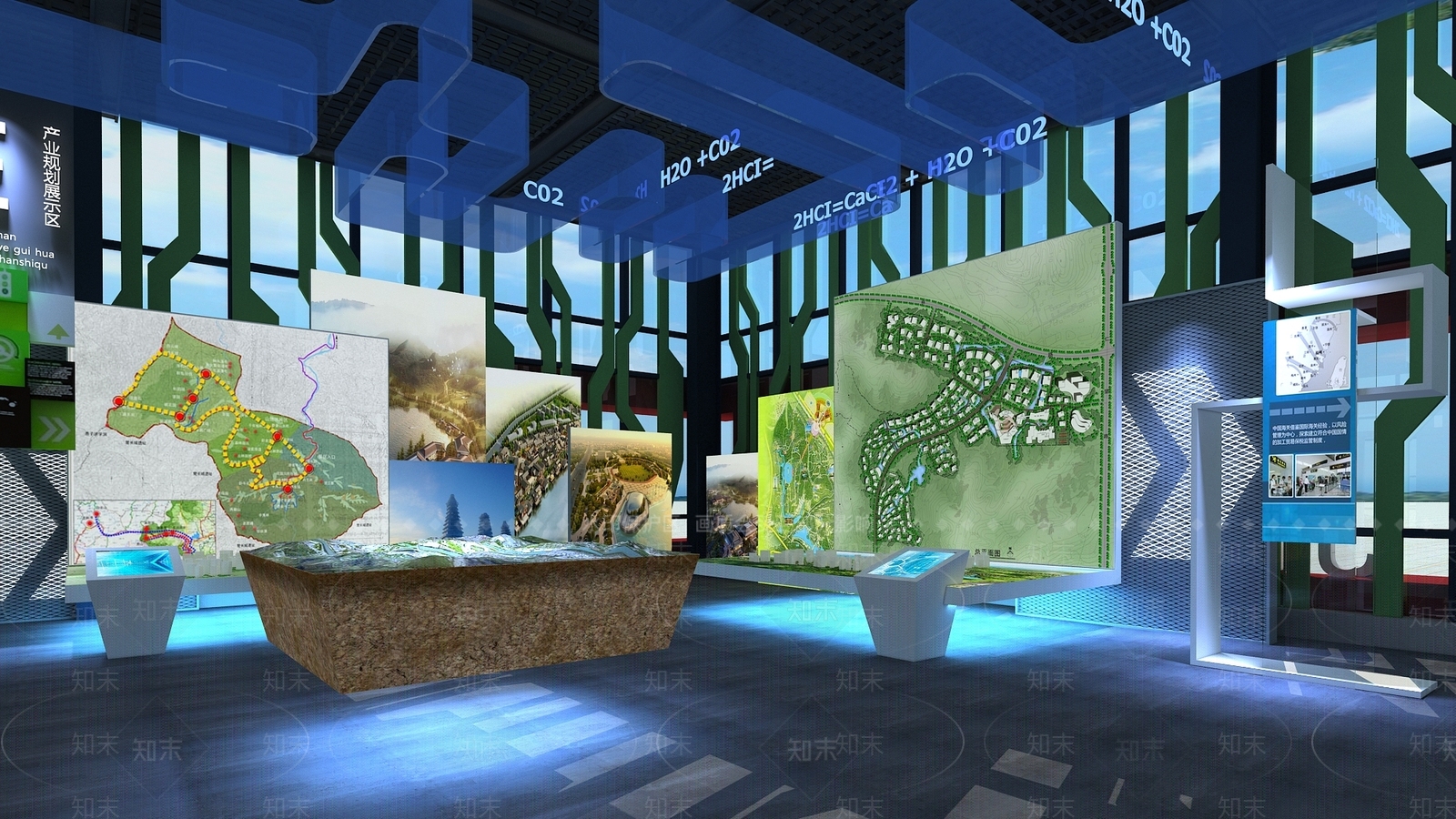 沙盘模型展示空间3D模型下载【ID:1142712636】