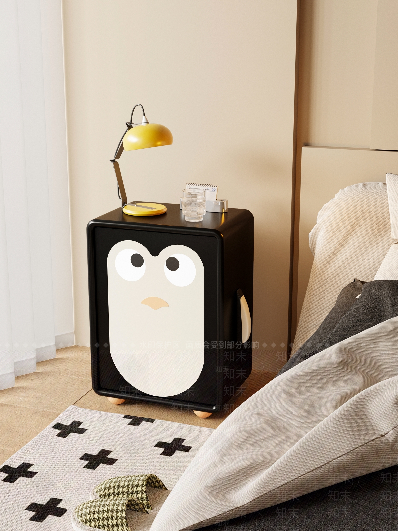 企鹅床头柜3D模型下载【ID:1142717825】