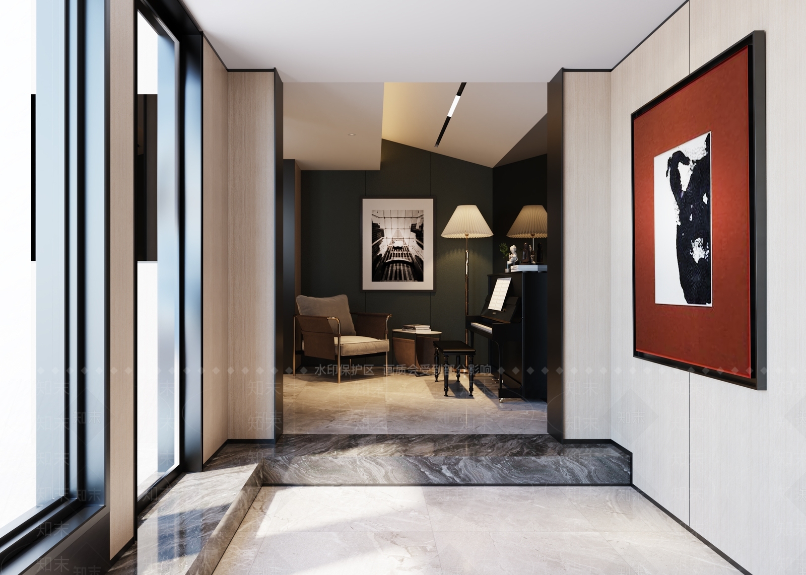 钢琴房3D模型下载【ID:1142715967】