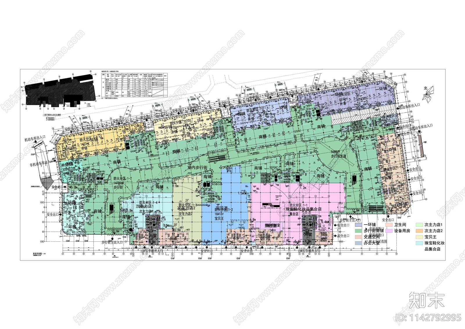 角美万达商业综合体建筑cad施工图下载【ID:1142792995】