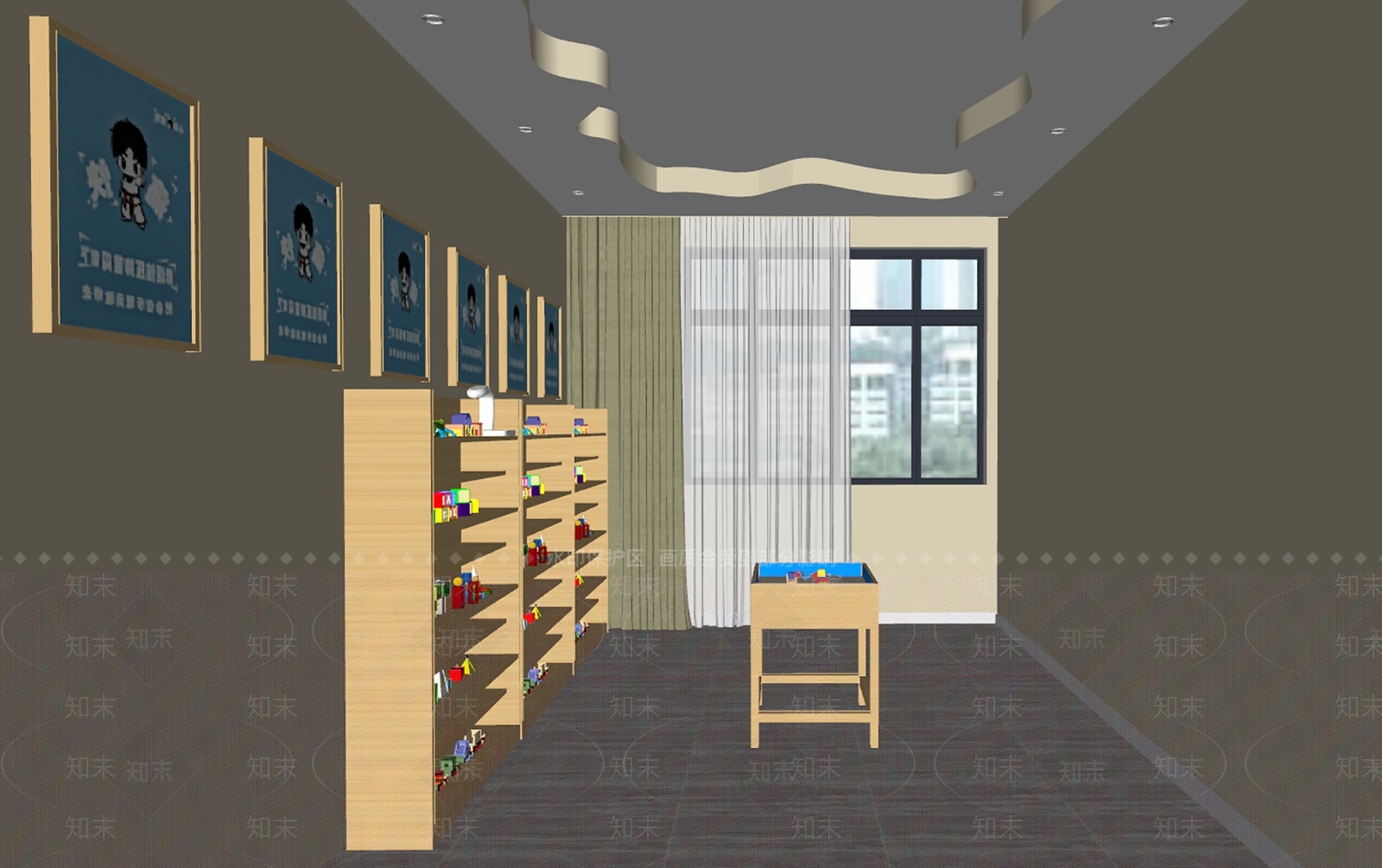 现代幼儿园娱乐区SU模型下载【ID:1142960783】