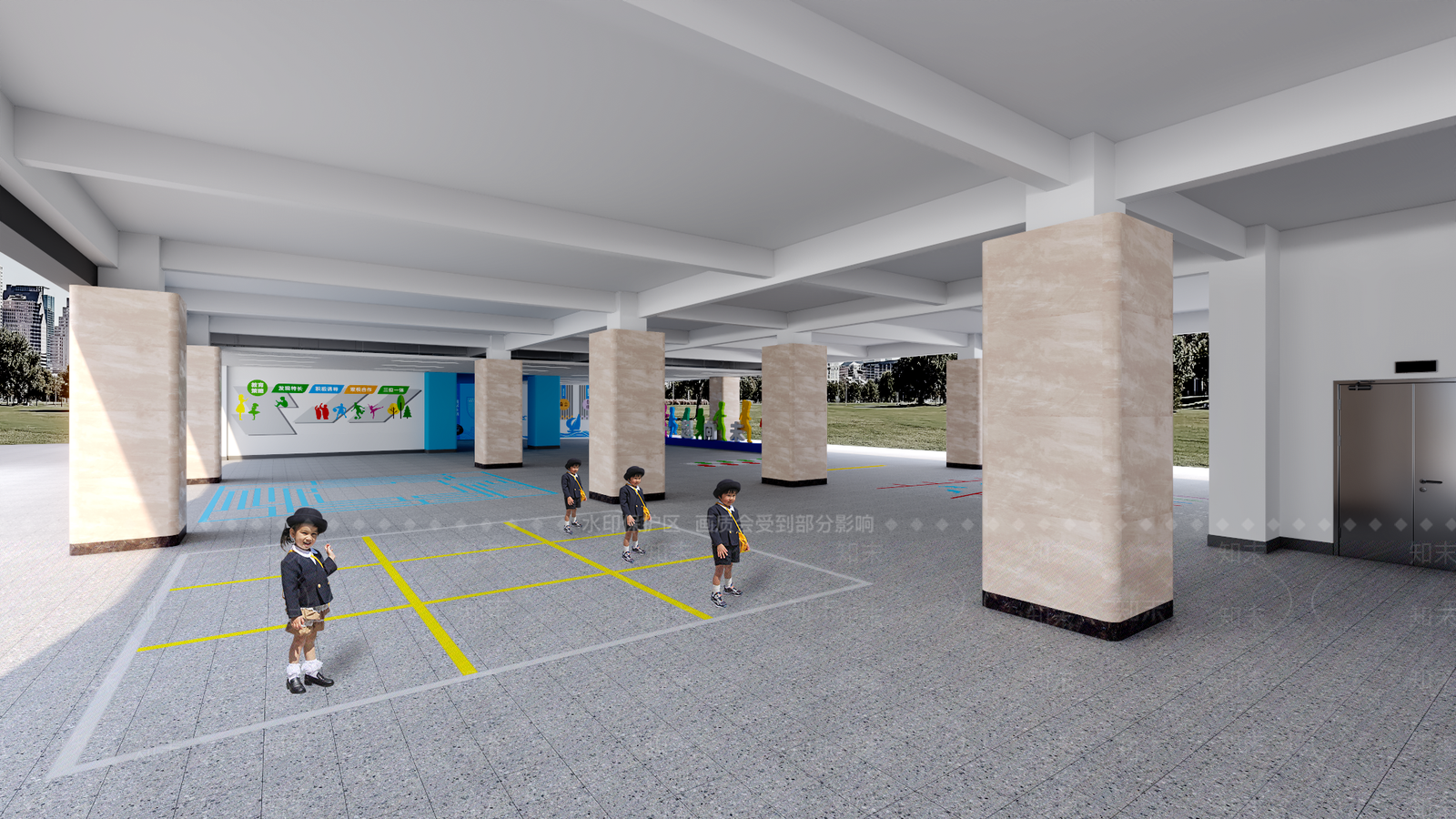 现代学校架空层SU模型下载【ID:1142729925】