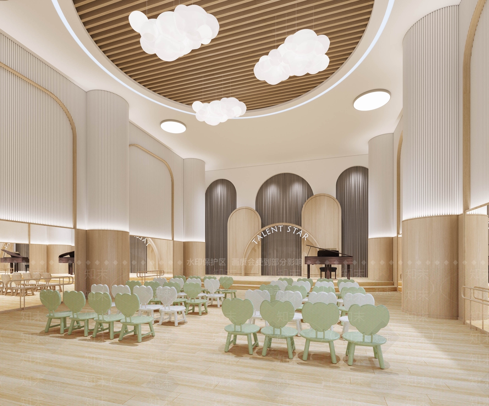 现代幼儿园教室SU模型下载【ID:1142729026】