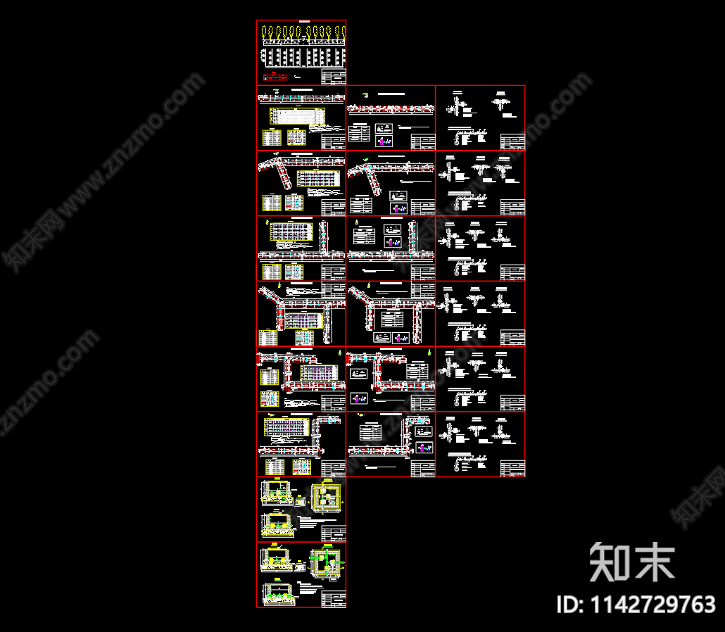 防护林滴灌系统cad施工图下载【ID:1142729763】