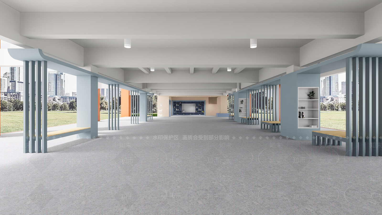 现代校园架空层SU模型下载【ID:1142734798】