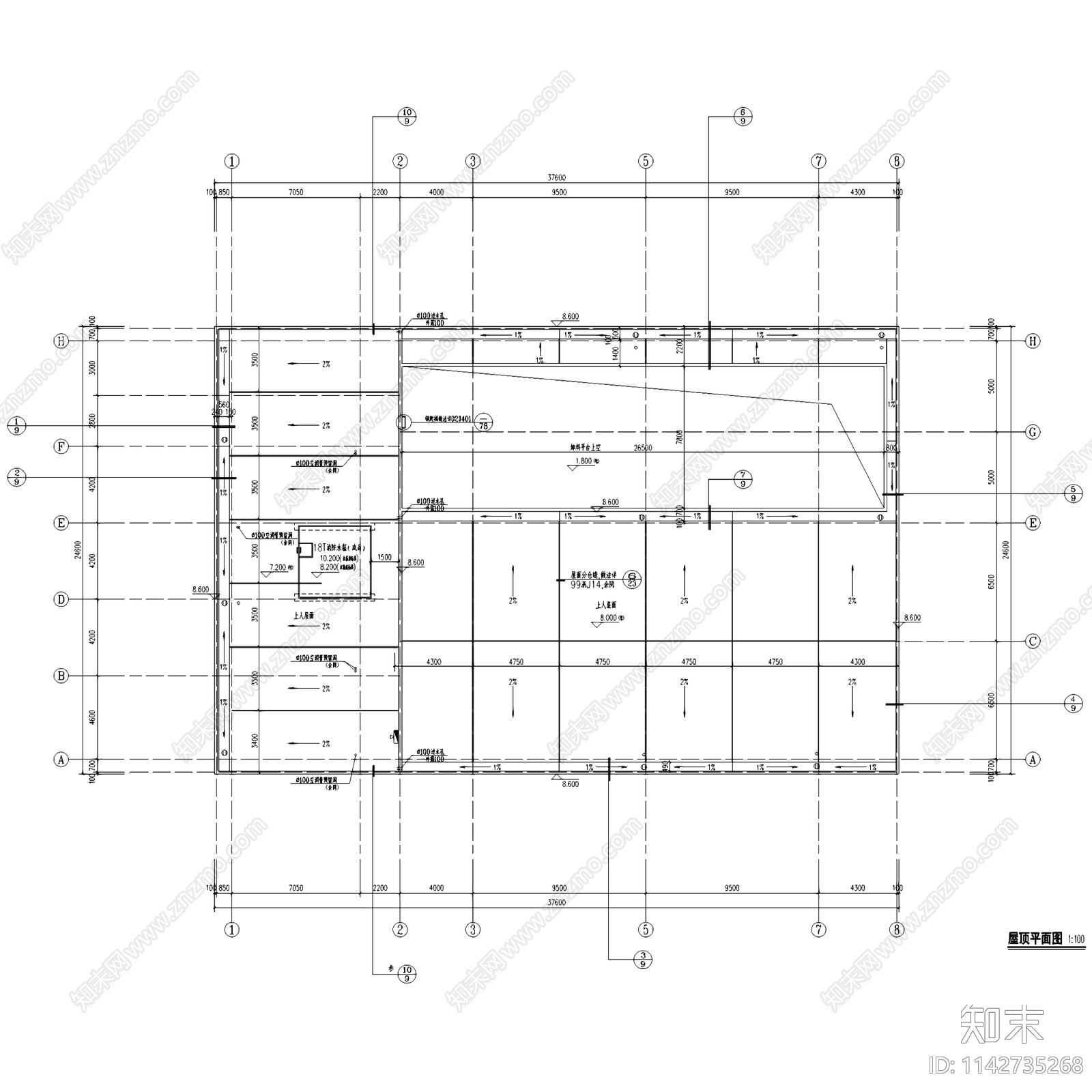 青山湖科技城垃圾中转站建筑cad施工图下载【ID:1142735268】