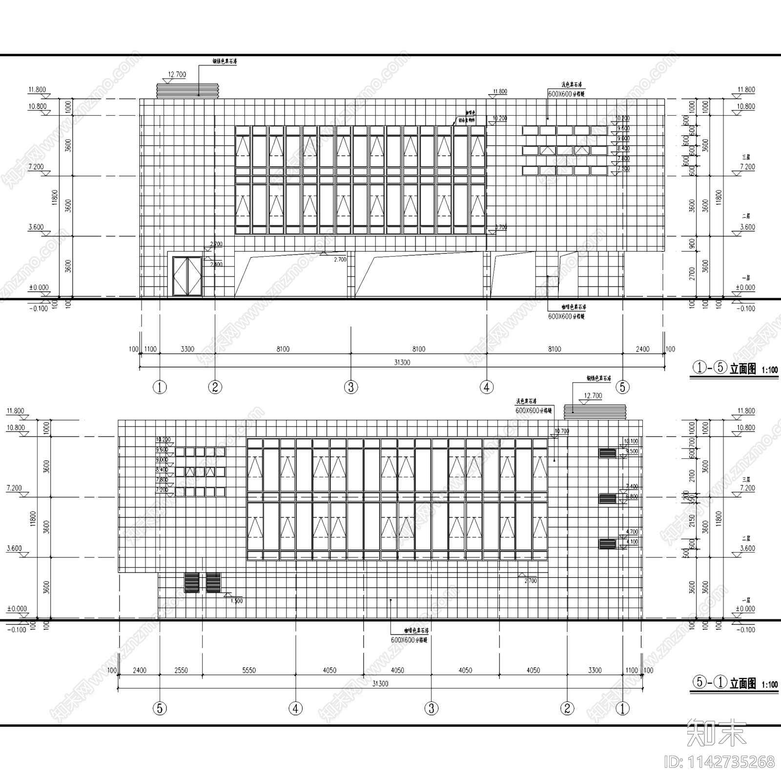 青山湖科技城垃圾中转站建筑cad施工图下载【ID:1142735268】