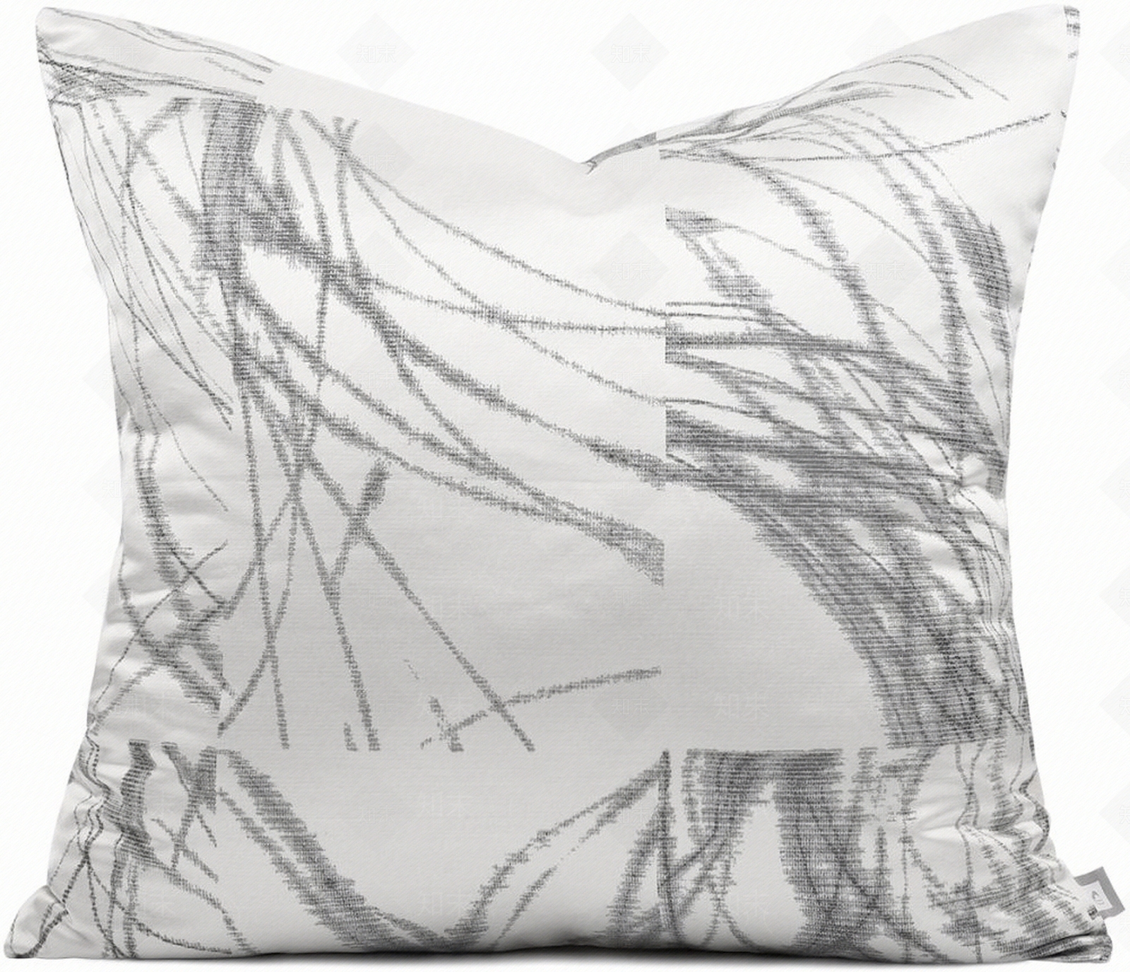 新中式银灰色抽象抱枕沙发靠枕床头靠垫包贴图下载【ID:1142735419】