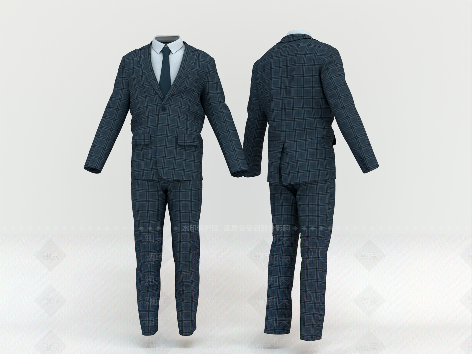 西装西服3D模型下载【ID:1142741690】