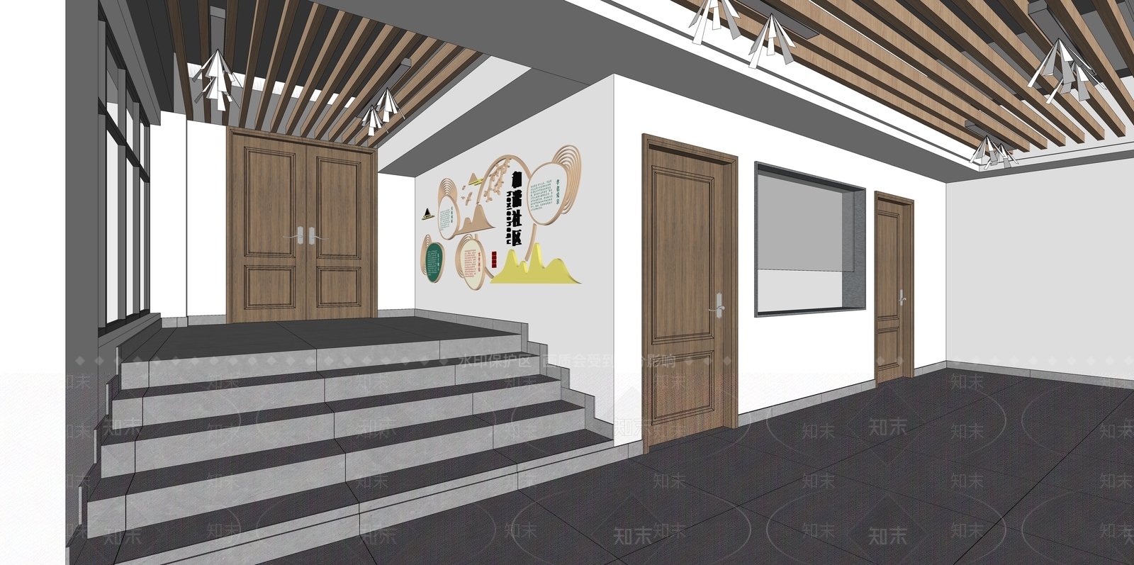 现代社区办事大厅SU模型下载【ID:1142746067】