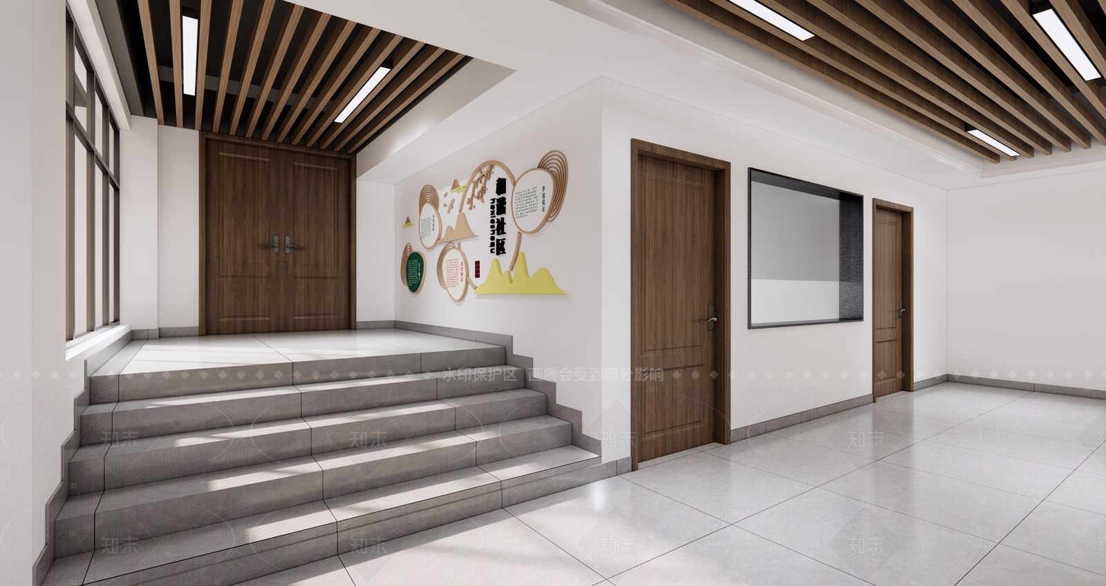 现代办事大厅SU模型下载【ID:1216055964】