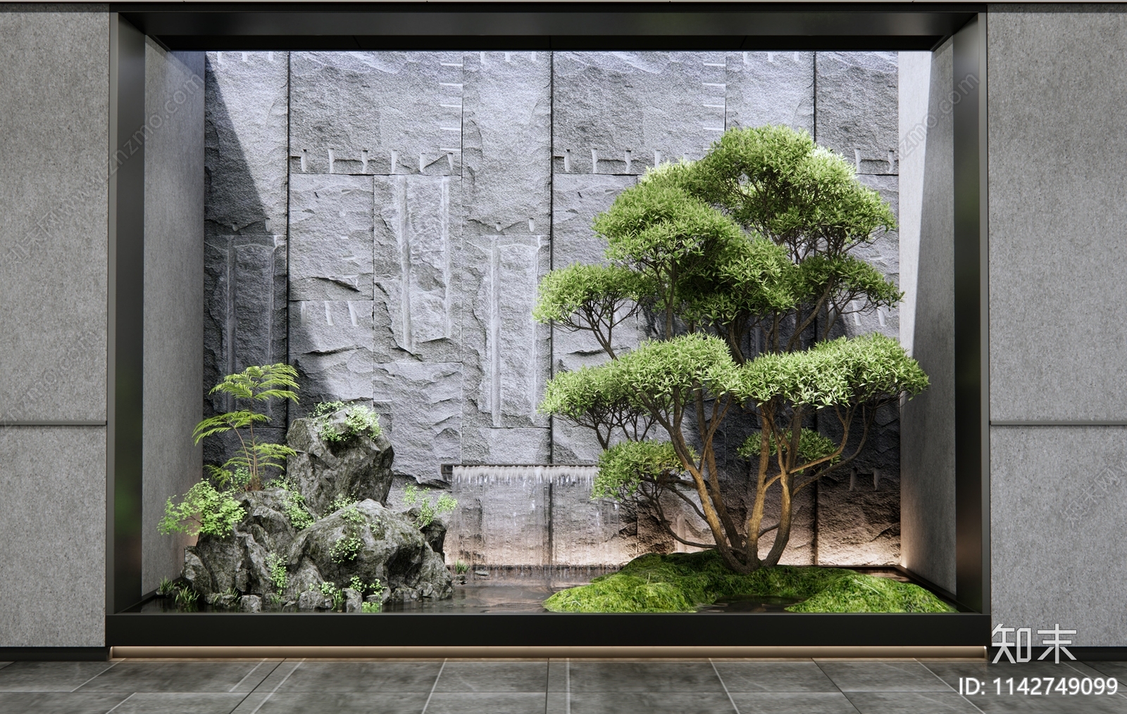 现代假山水景3D模型下载【ID:1142749099】