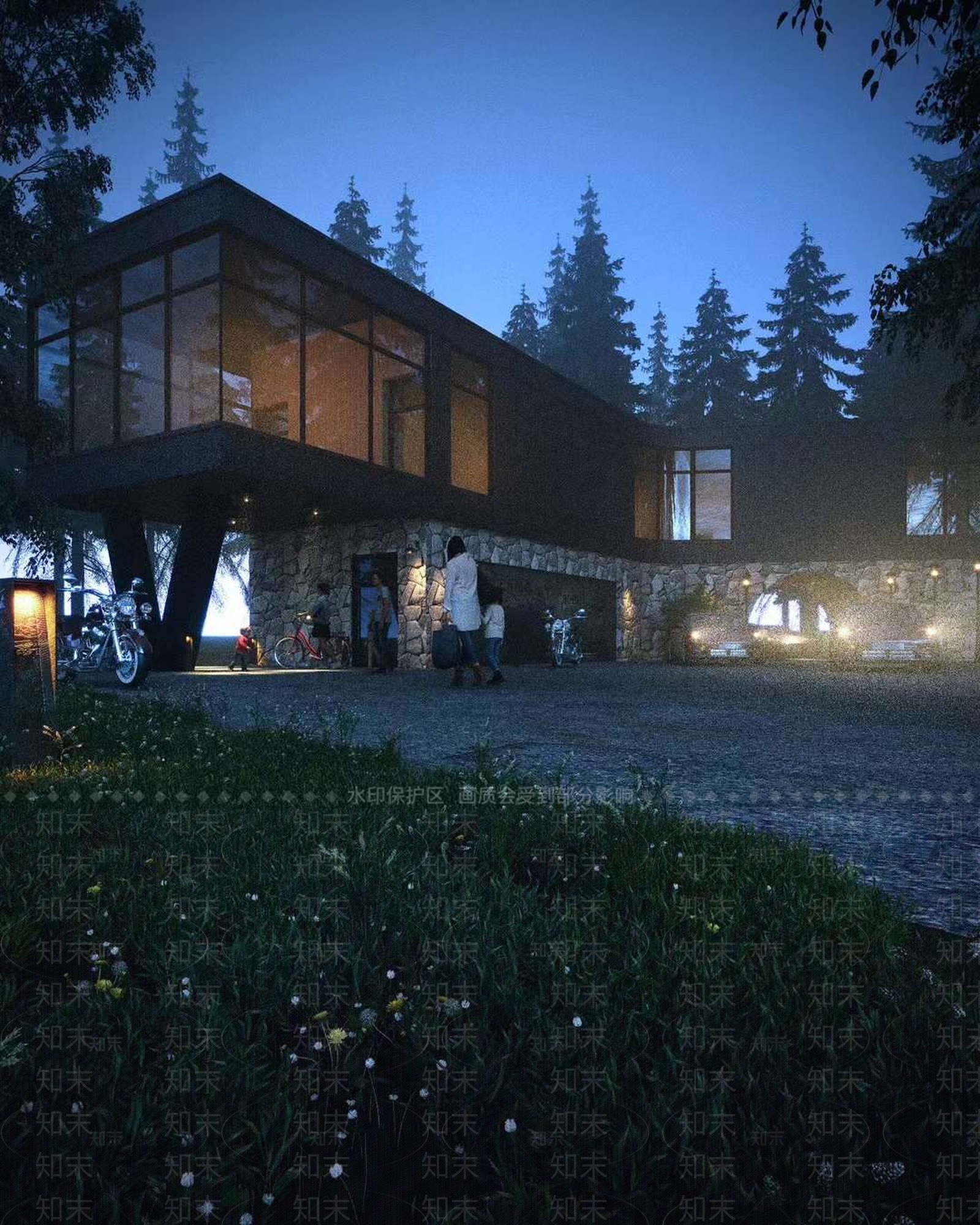 独栋别墅3D模型下载【ID:1142755014】