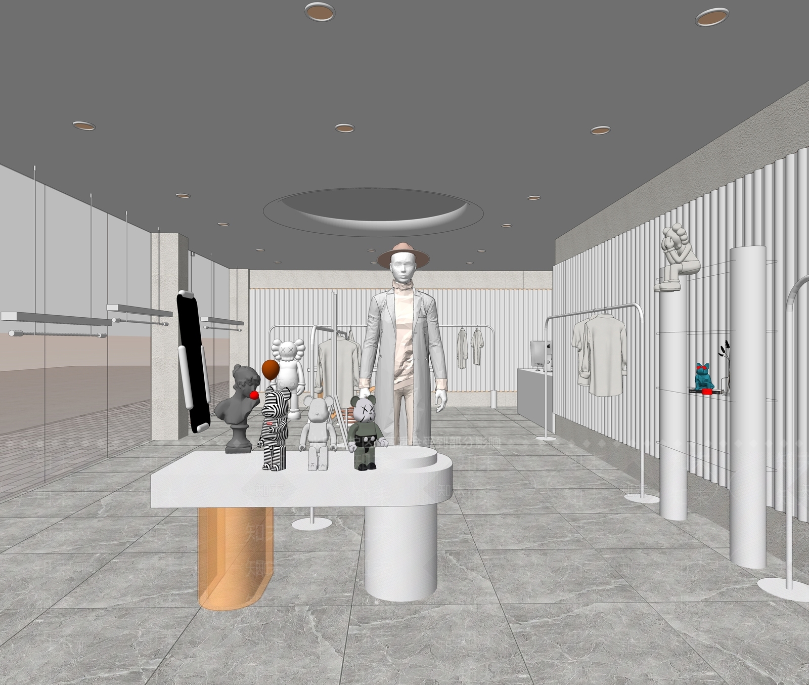 现代女装服装店SU模型下载【ID:1142757447】