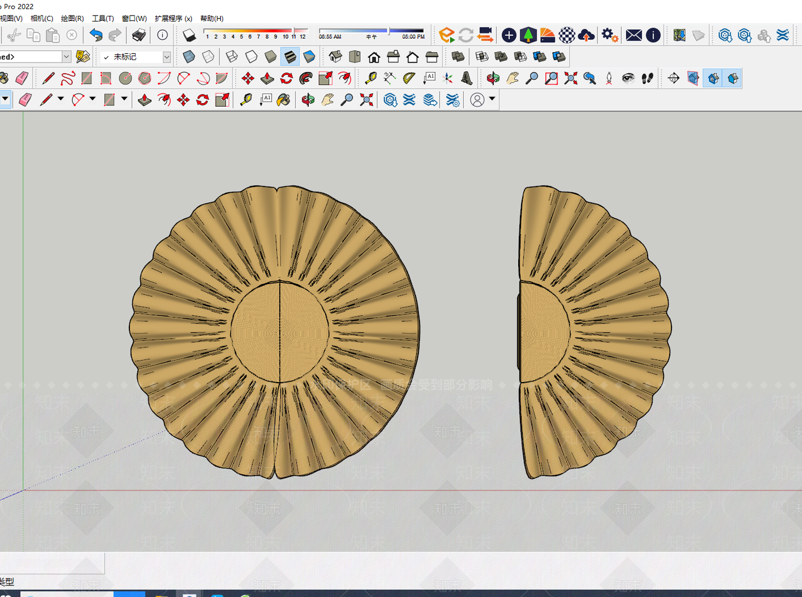 现代贝壳型拉手SU模型下载【ID:1142769435】