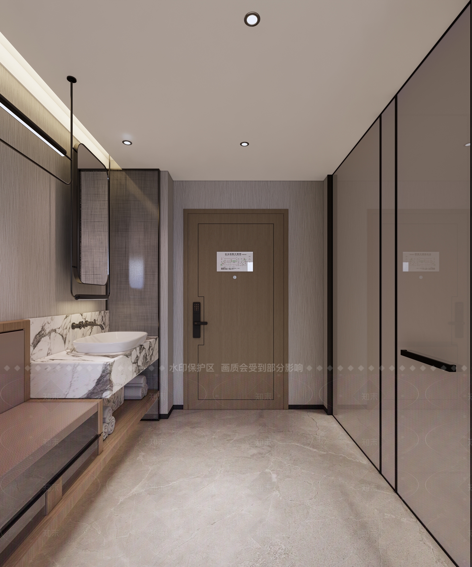 现代酒店客房SU模型下载【ID:1216010542】