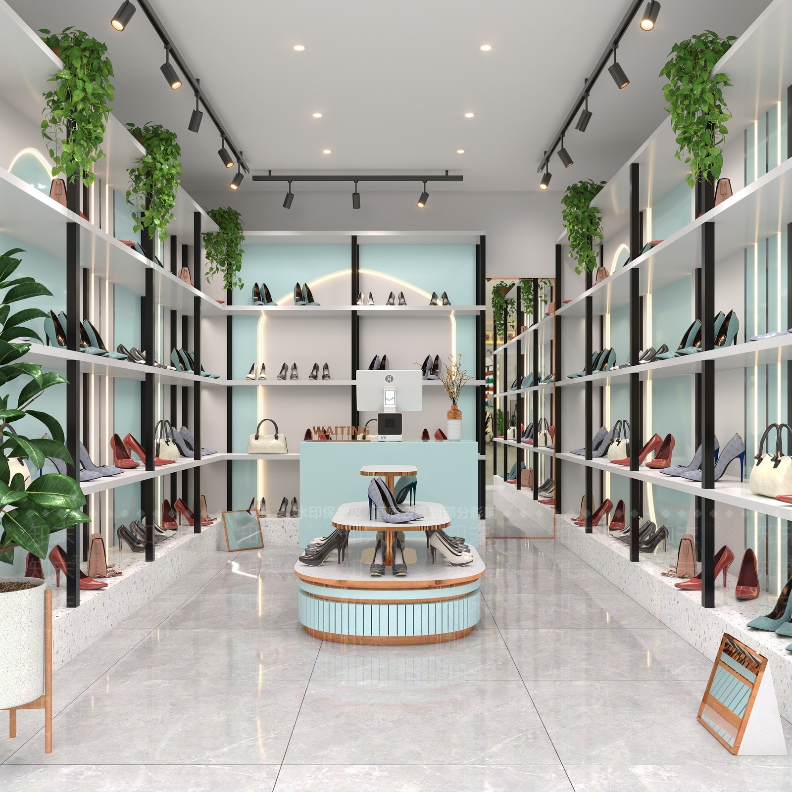 现代ins风女装男装服装鞋店3D模型下载【ID:1142771649】