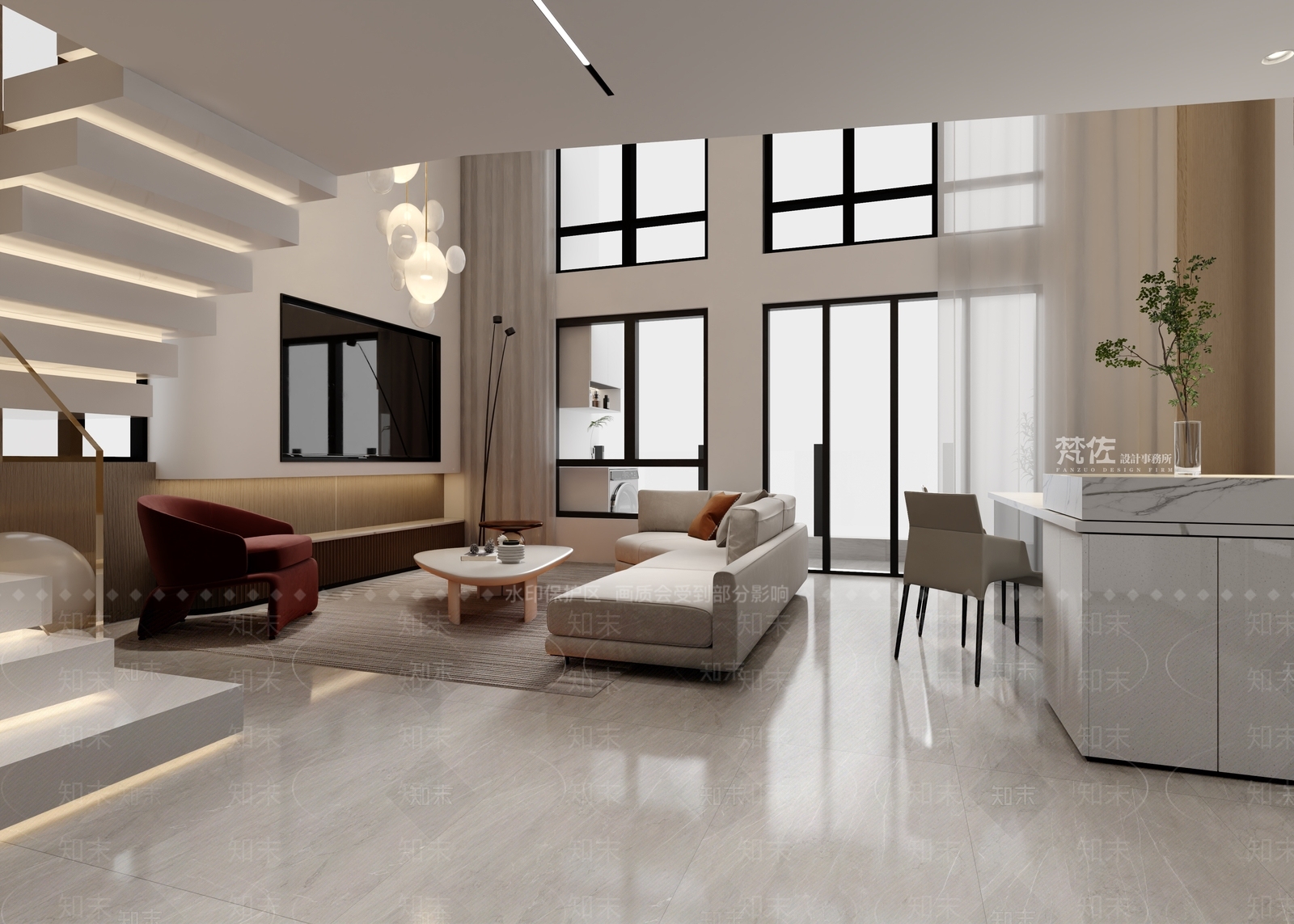 现代单身公寓3D模型下载【ID:1142775205】