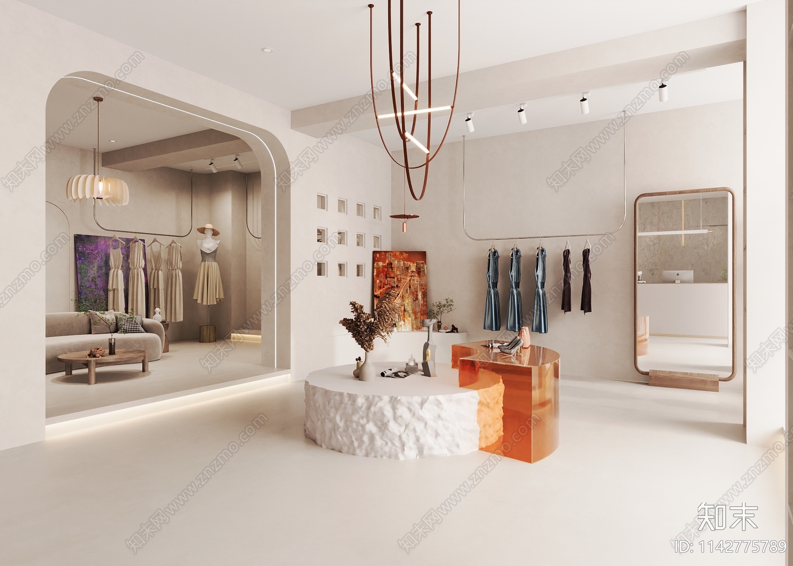 服装鞋店3D模型下载【ID:1142775789】