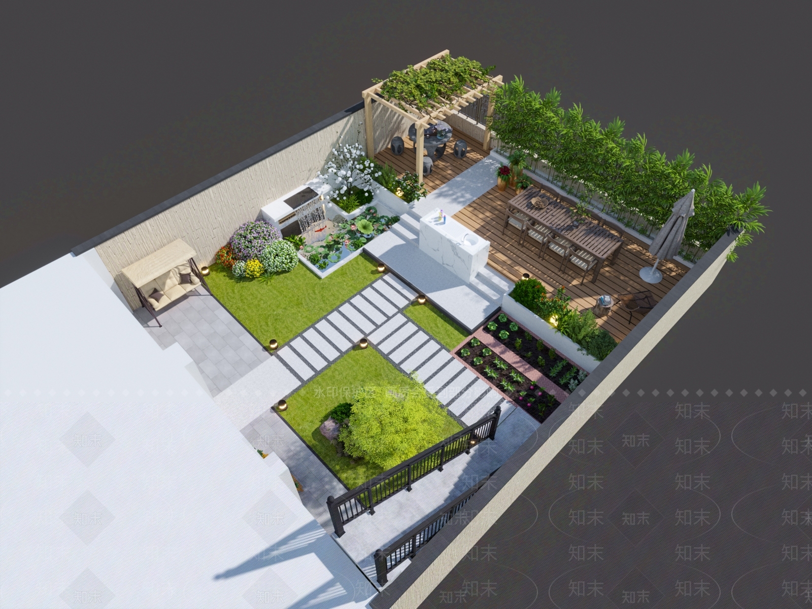 庭院3D模型精品下载_3dmax模型_知末网