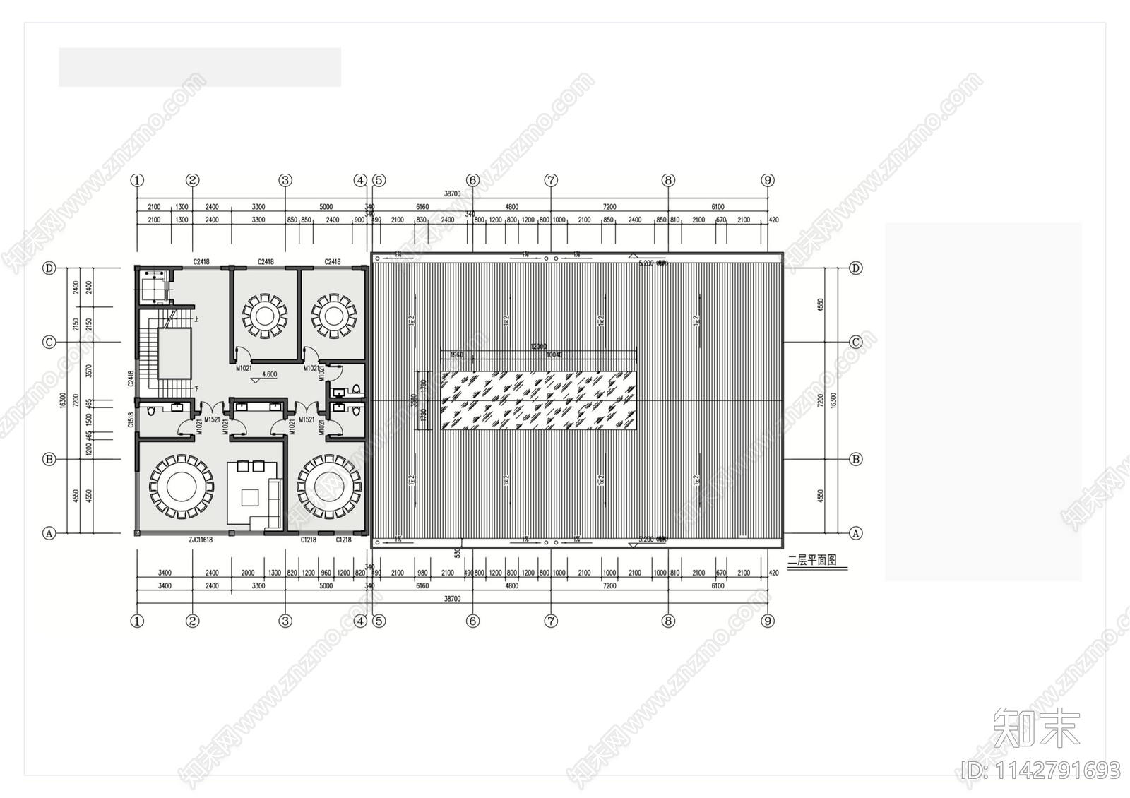 会客厅室内装饰cad施工图下载【ID:1142791693】