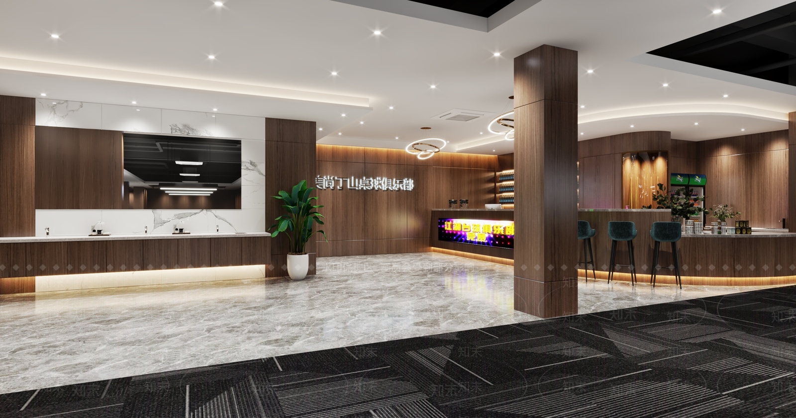 现代台球室3D模型下载【ID:1142793187】