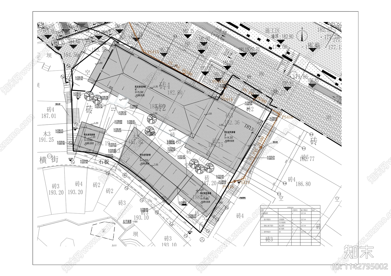 磁器口横街30号商业建筑改造cad施工图下载【ID:1142795002】