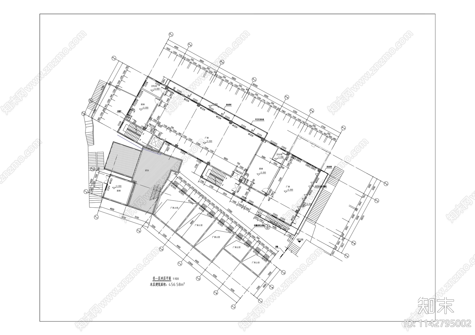 磁器口横街30号商业建筑改造cad施工图下载【ID:1142795002】