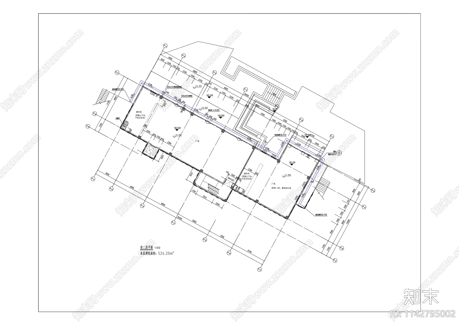 磁器口横街30号商业建筑改造cad施工图下载【ID:1142795002】